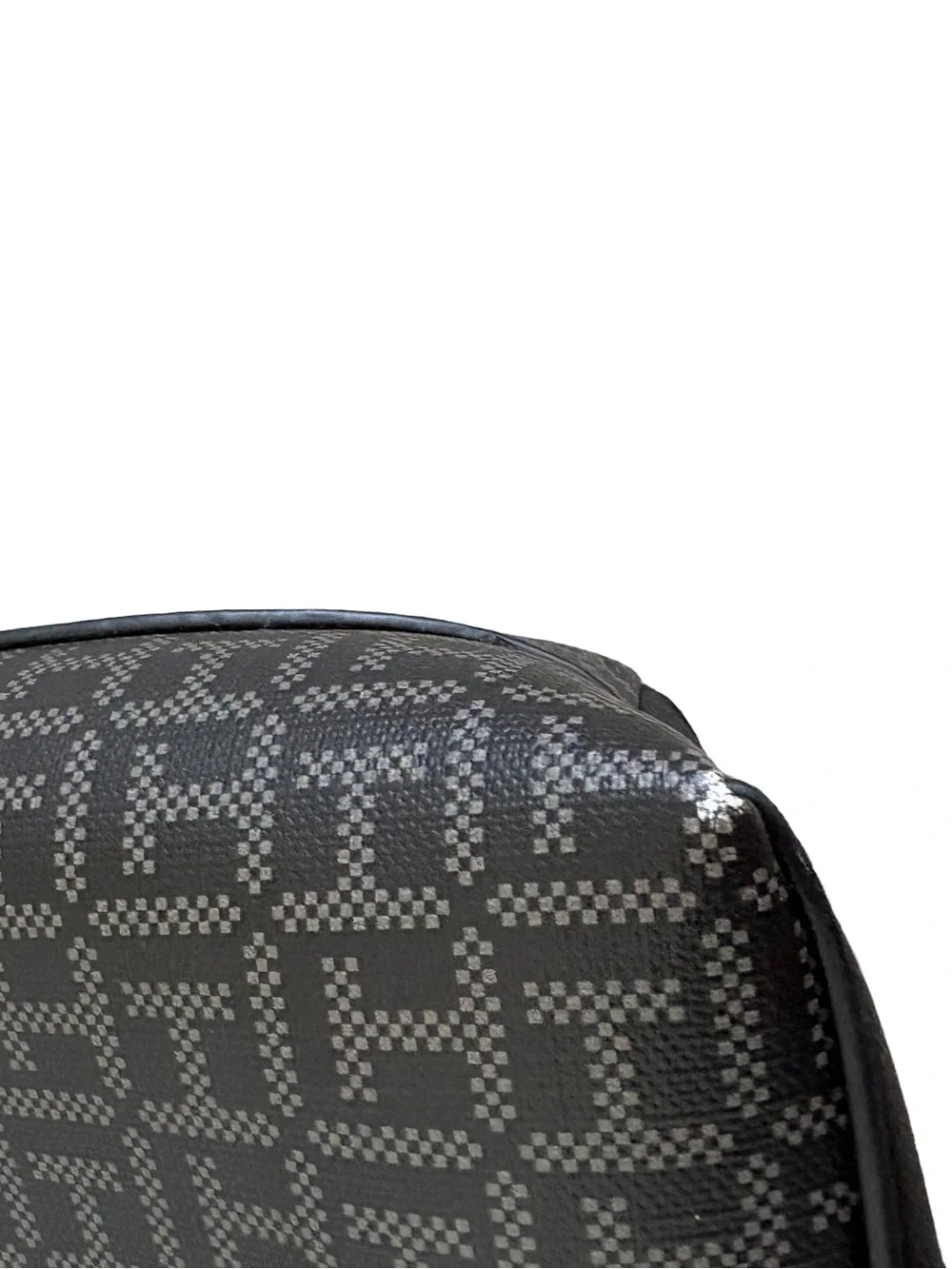 Tommy Hilfiger Branded Black Monogram Crossbody Bag with Gold Hardware